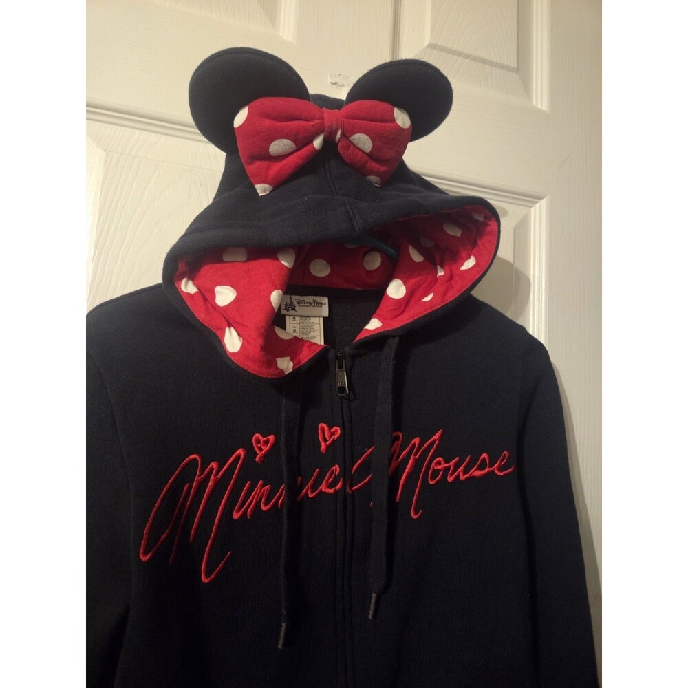 Minnie Mouse Hoodie Ears and Bow Disney Parks Small